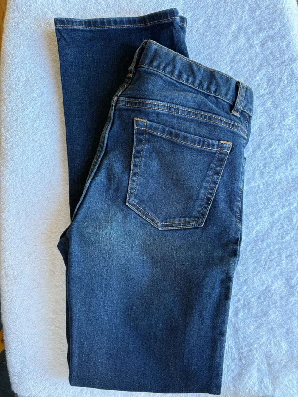 Old Navy Boys Size 14 Straight Jeans Medium Wash Adjustable Waist EUC